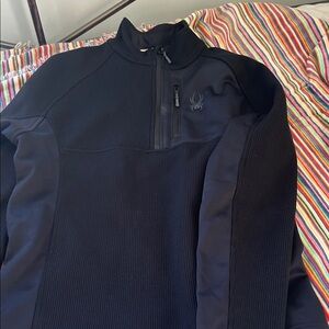 Spyder Black Performance Pullover quarter zip